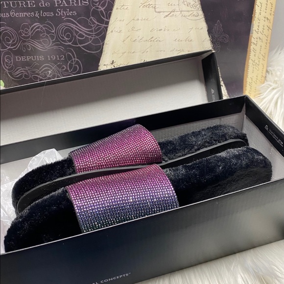 INC Feymin-Faux-Fur Slipper Slides - Picture 11 of 15